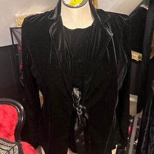 Notations Black Velvet Blazer